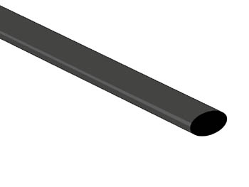 Gaine thermorétractable noire Ø9.5mm coef. de rétractation 2:1 l=1m