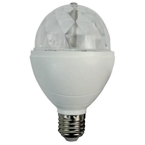 Lampe led rotative (led party) - effet fête  - 3x1w rgb - e27 - 230v