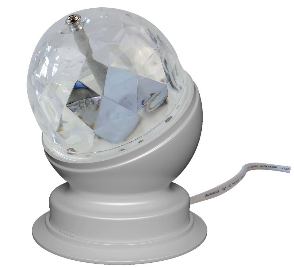 Lampe led rotative (led party) - effet fête  3w rgb - prise secteur - 230v