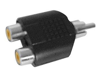 Adaptateur audio-video rca male / 2 x rca femelle