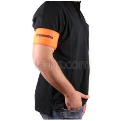 Brassard 100% polyester orange reglable sur velcro - organisation