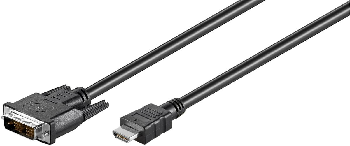 Cordon informatique hdmi / dvi-d (bidirectionnel) numérique l=2m