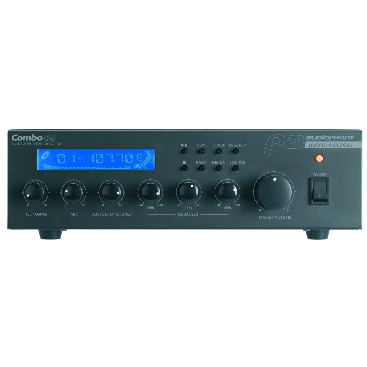 Ampli ligne 100v 60w - tuner et lecteur usb