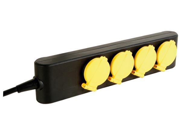 Bloc multiprises 4 prises 2 poles + terre francaise  - ip44