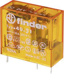 Relais miniature serie 4031 finder 230vac 1rt 10a 29x12x25mm 28000 ohms
