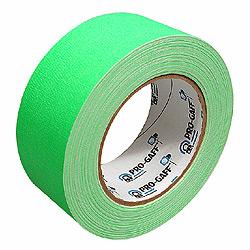 Gaffer fluo gaf pro tapes 50mmx25m vert fluo