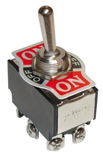 Inter a levier  bipolaire on-off-on 10a 250v sortie cosses