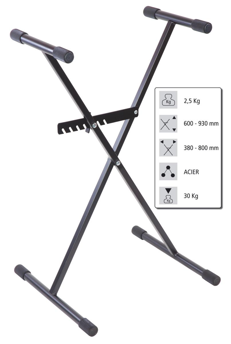 Support régie h 60a 93cm