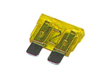 Fusible auto faston 32v 20a format kfz jaune lot de 5 pièces