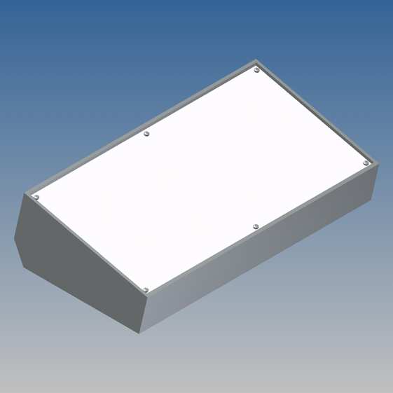 Coffret pupitre - gris fonce 311 x 170 x 89mm teko