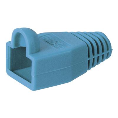 Lot de 10 x rj45 manchon souple pour fiche modulaire - bleu