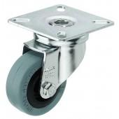 Roulette pivotantes 360°  en caoutchouc noir d= 50mm charge max : 40kgs