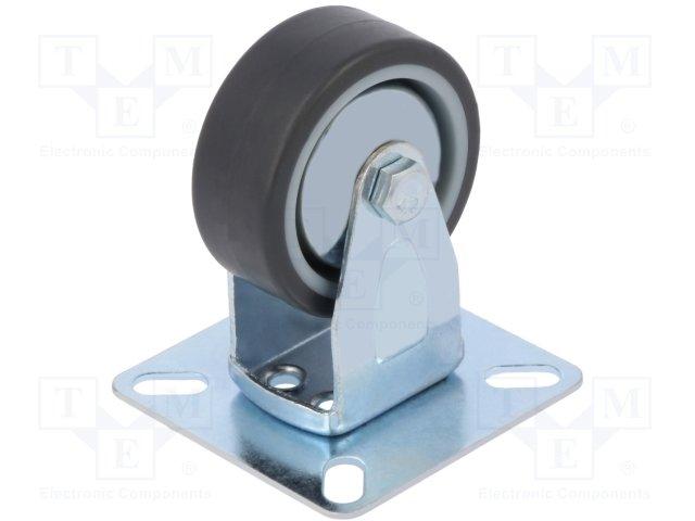 Roue en caoutchouc 50mm orientable 360°  charge max : 40kgs