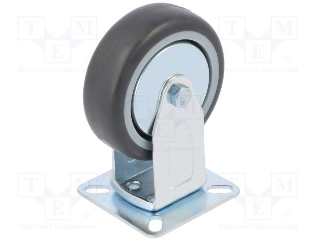 Roue en caoutchouc 75mm orientable 360°  charge max : 60kgs