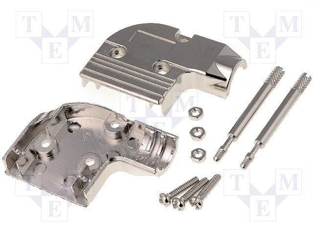 Capot metallique pour connecteur sub-d 9 broches sortie angle 90°