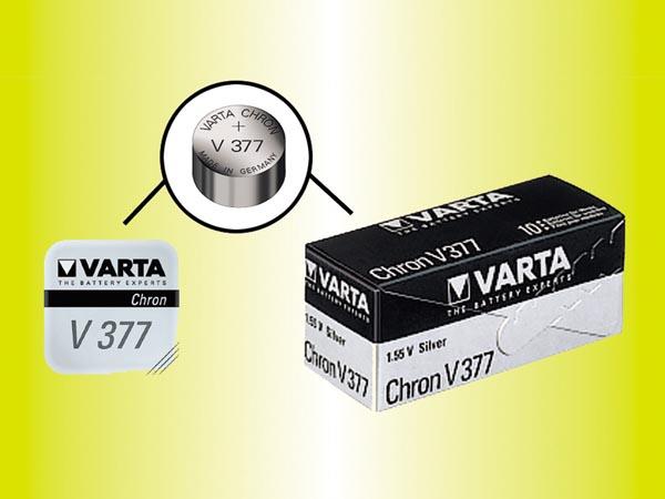 Pile bouton oxyde d'argent 1.55v 85ma (11.6 x 3.05mm) lr54/sr1130w/v10gs/varta 389.101.111