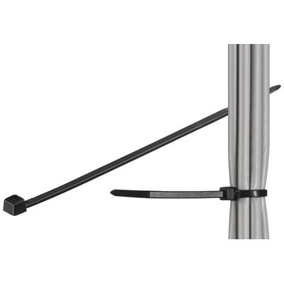Lot de 100 colliers rilsan 200 x 3.6mm noirs