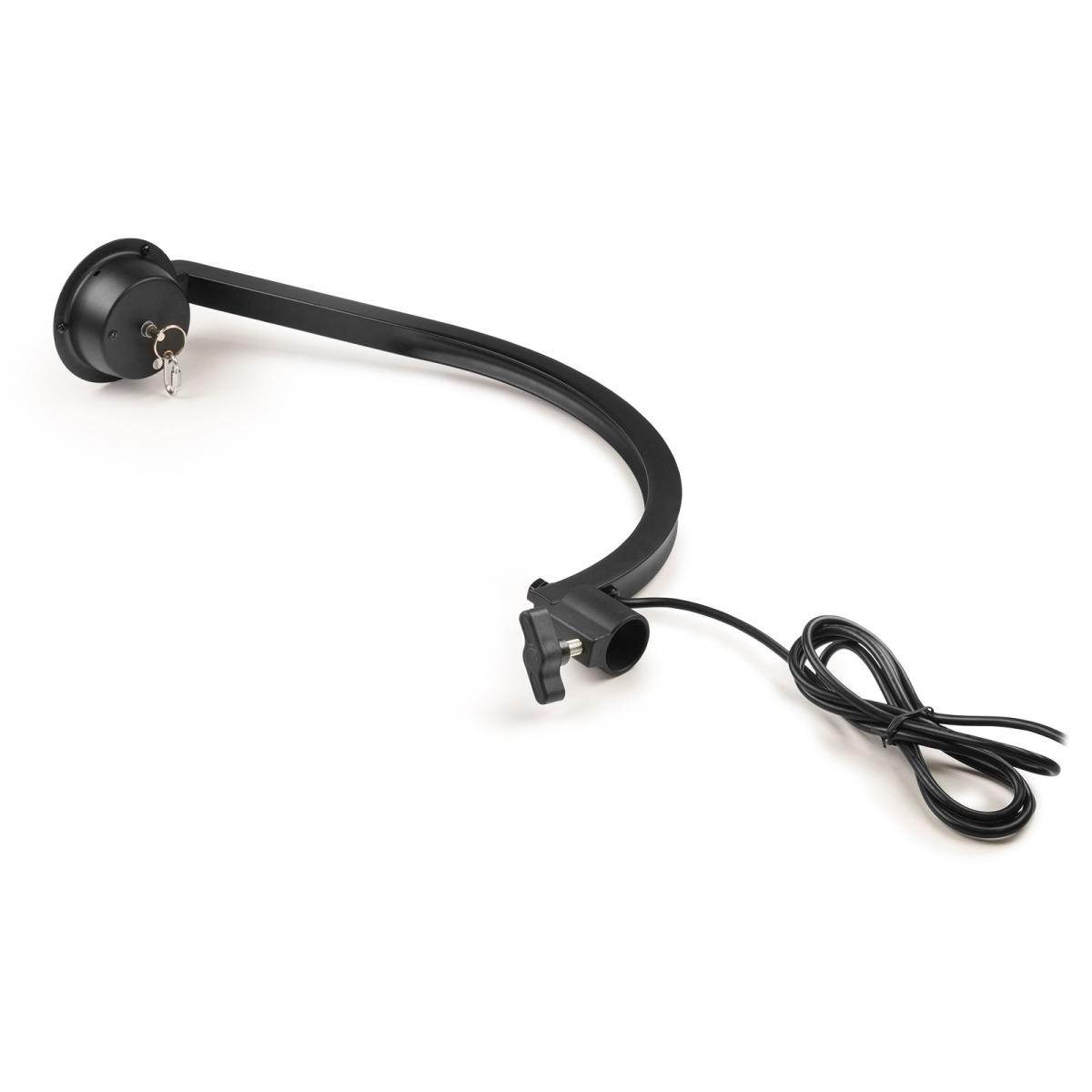 Support noir pour boule à facette jusqu'à 30 cm avec moteur intégré qui tourne à 3 tours par minute.